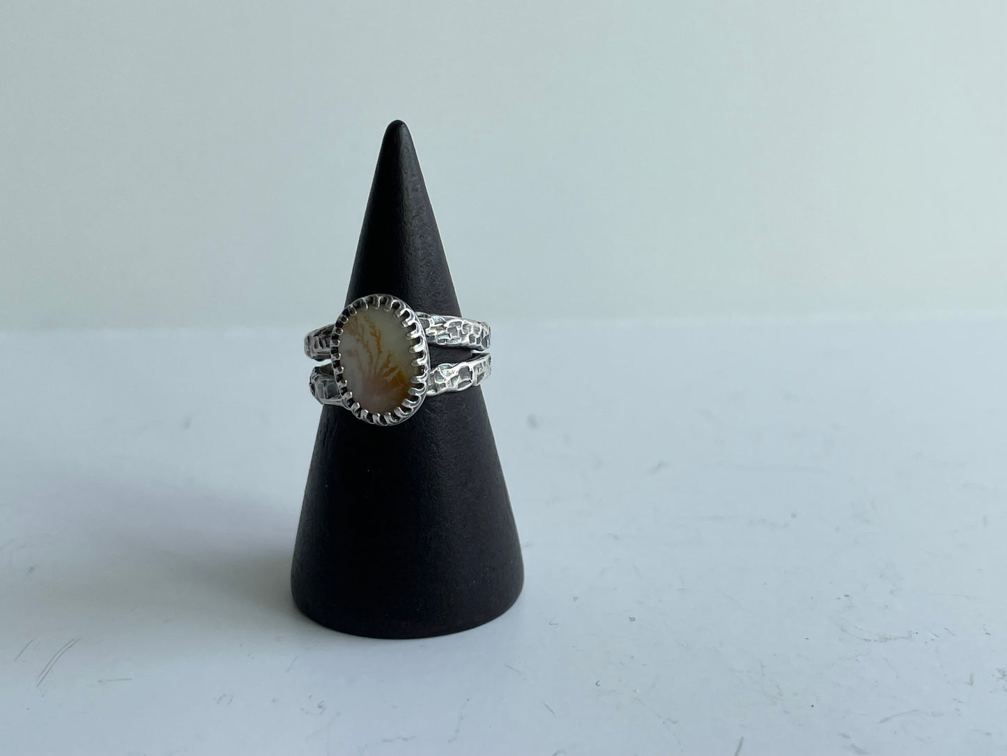 Dendritic Agate Sterling Ring - US 5