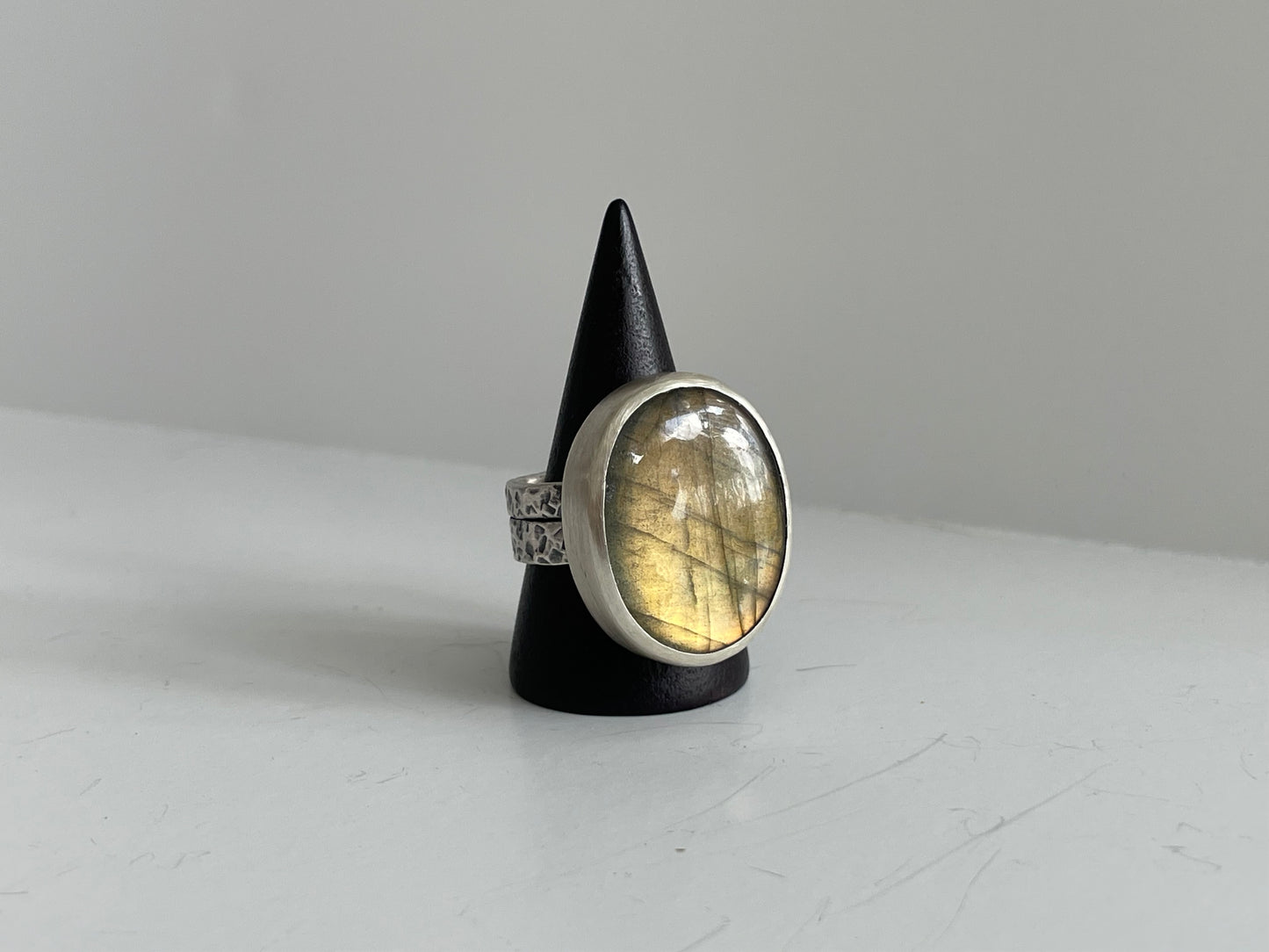 Labradorite and Sterling Ring - US 8.75