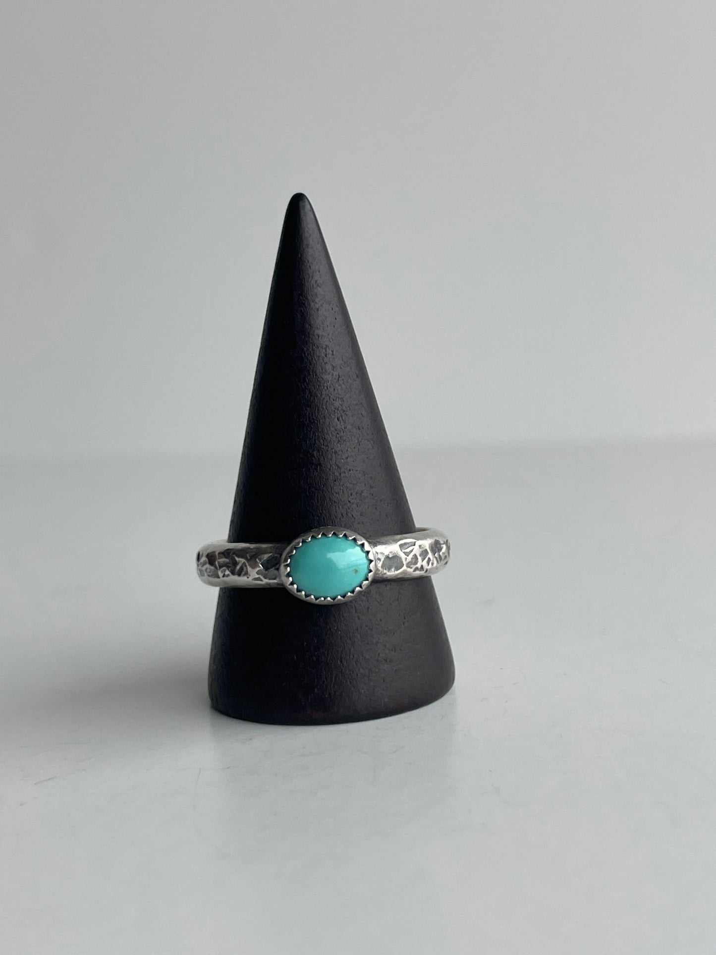 Turquoise and Sterling Ring - US 11.25