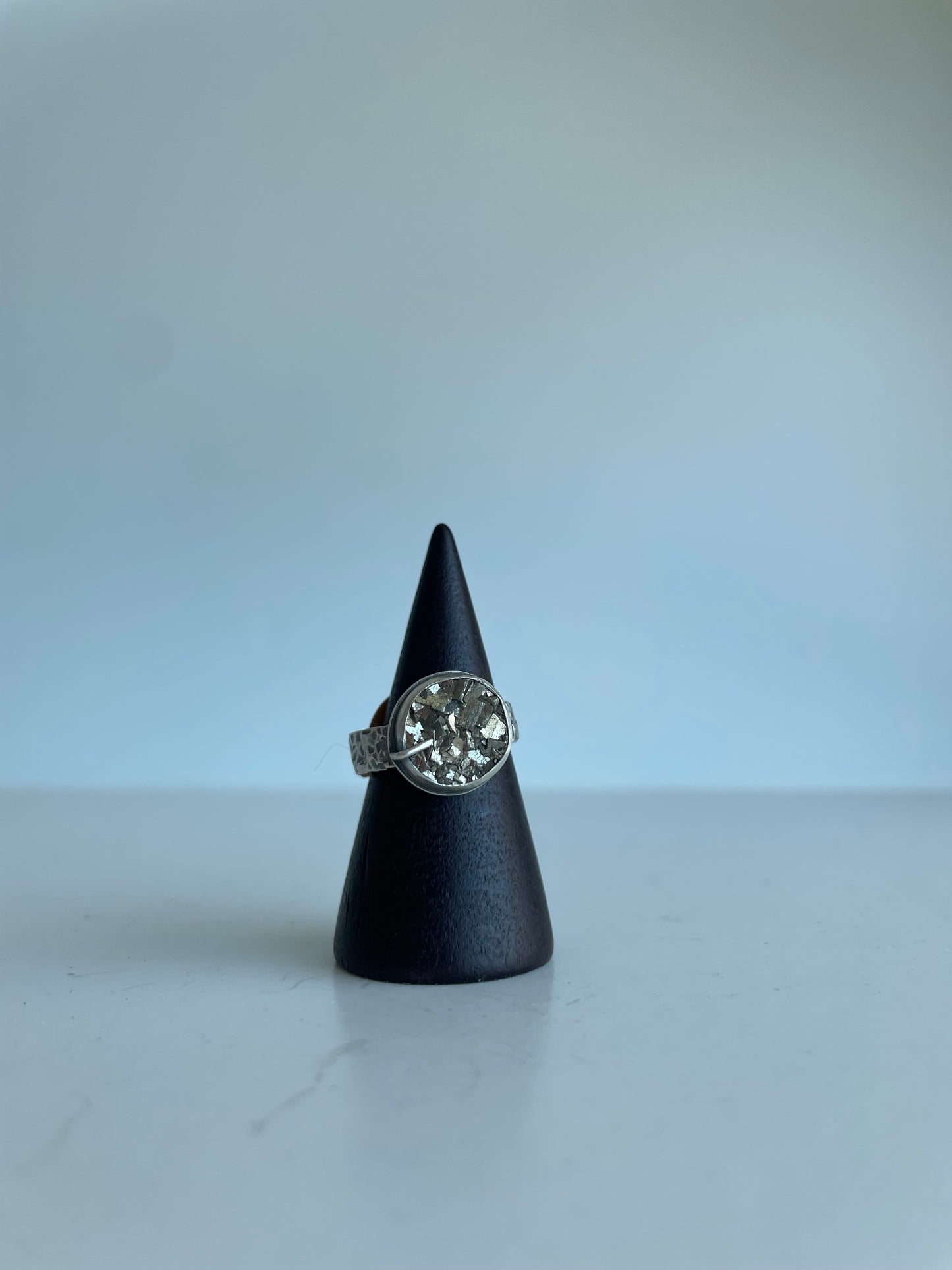 Pyrite and Sterling Ring - US 4.75