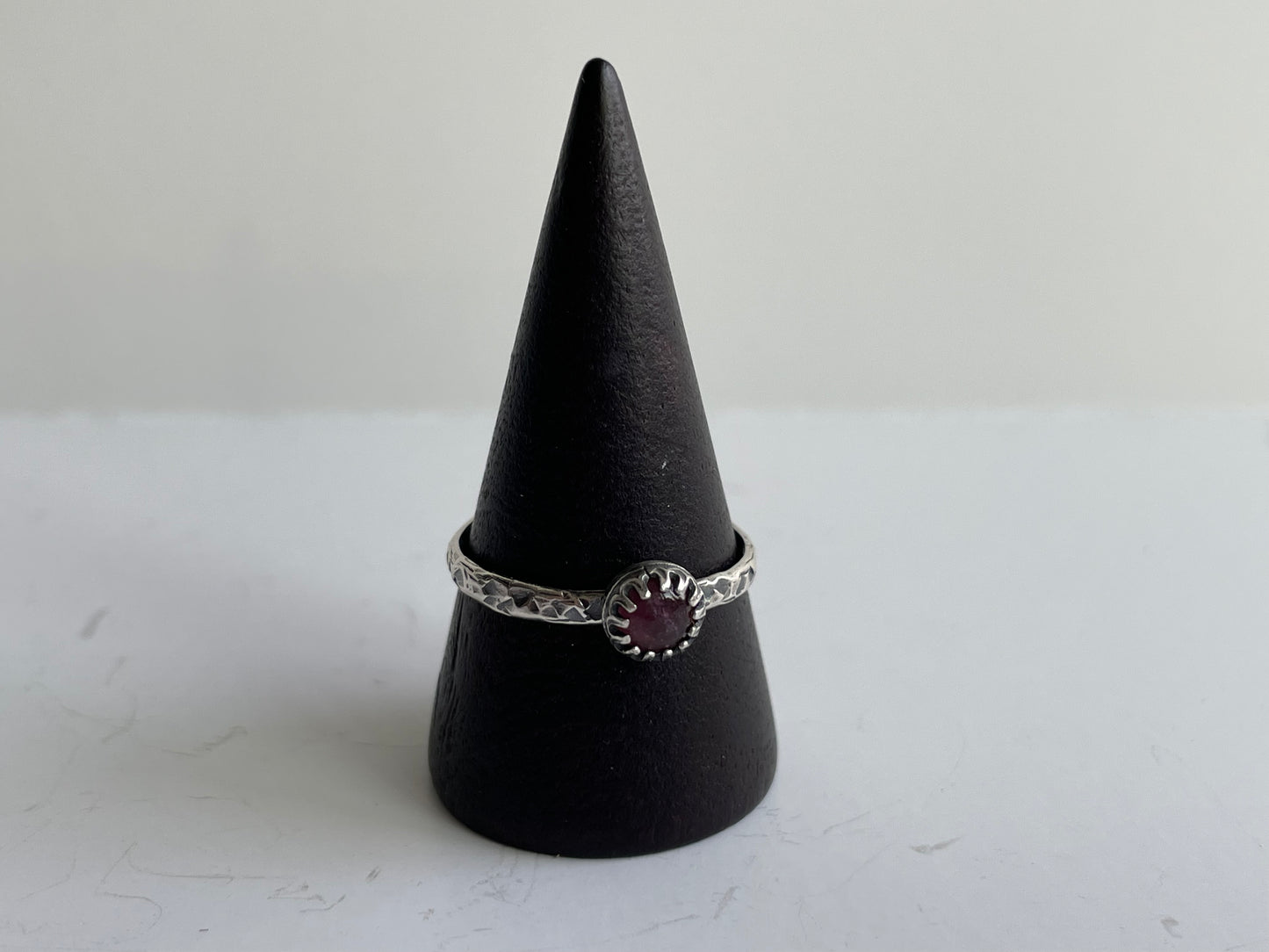 Tourmaline and Sterling Ring - US 8.25