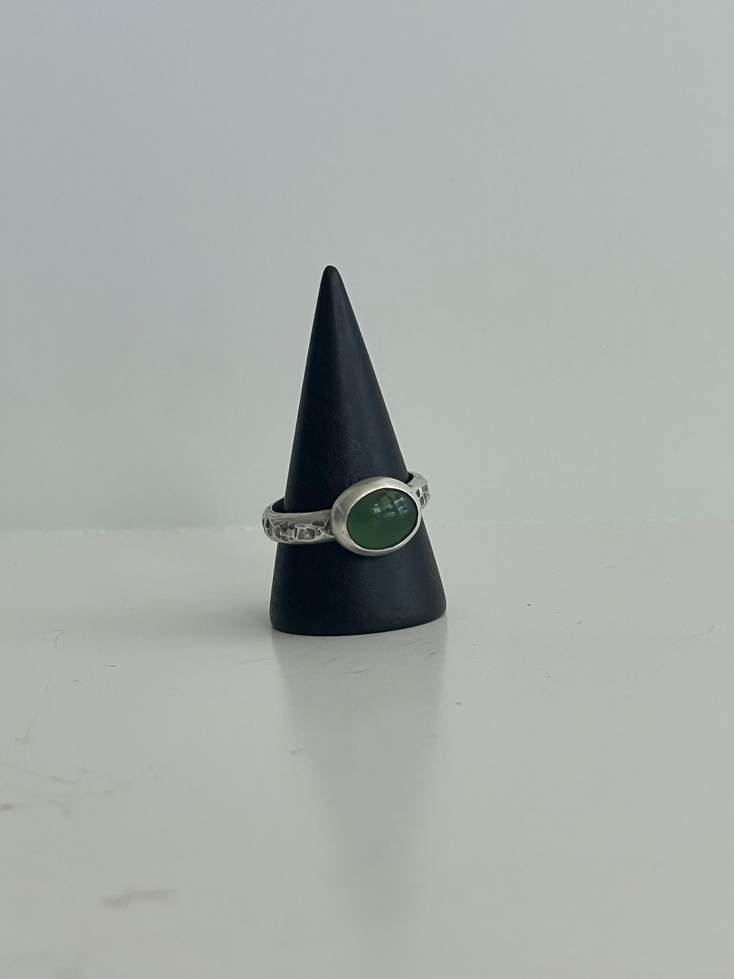 Serpentine and Sterling Ring - US 9