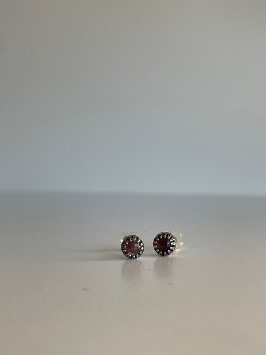 Tourmaline and Sterling Studs