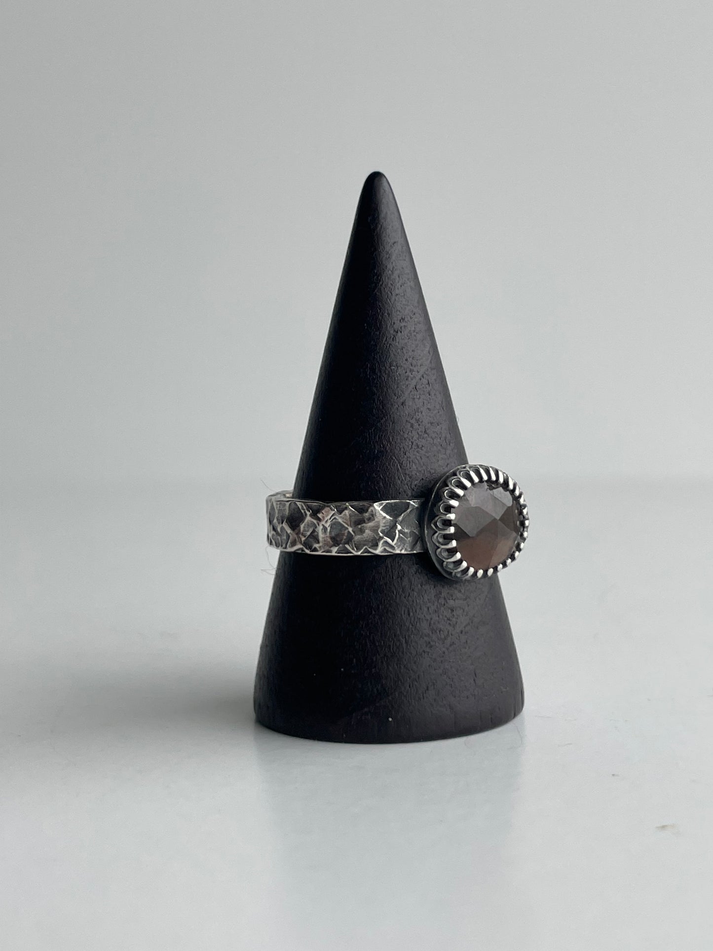 Smoky Quartz and Sterling Ring - US 8