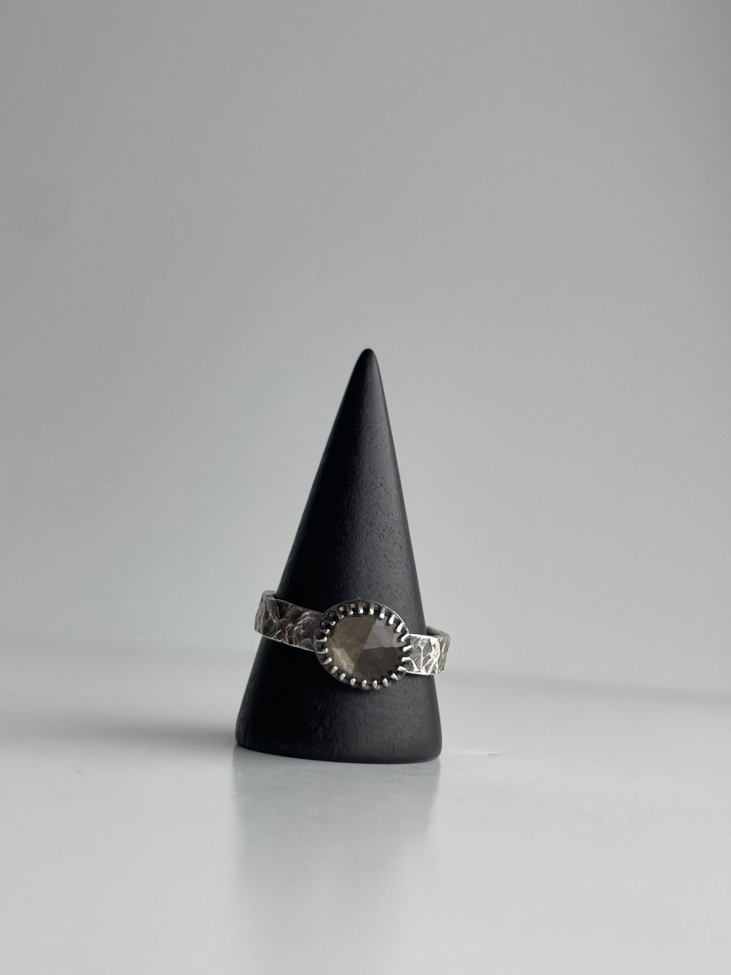 Smoky Quartz and Sterling Ring - US 10.5