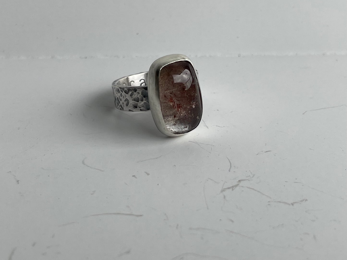 Rutilated Quartz and Sterling Ring - US 9