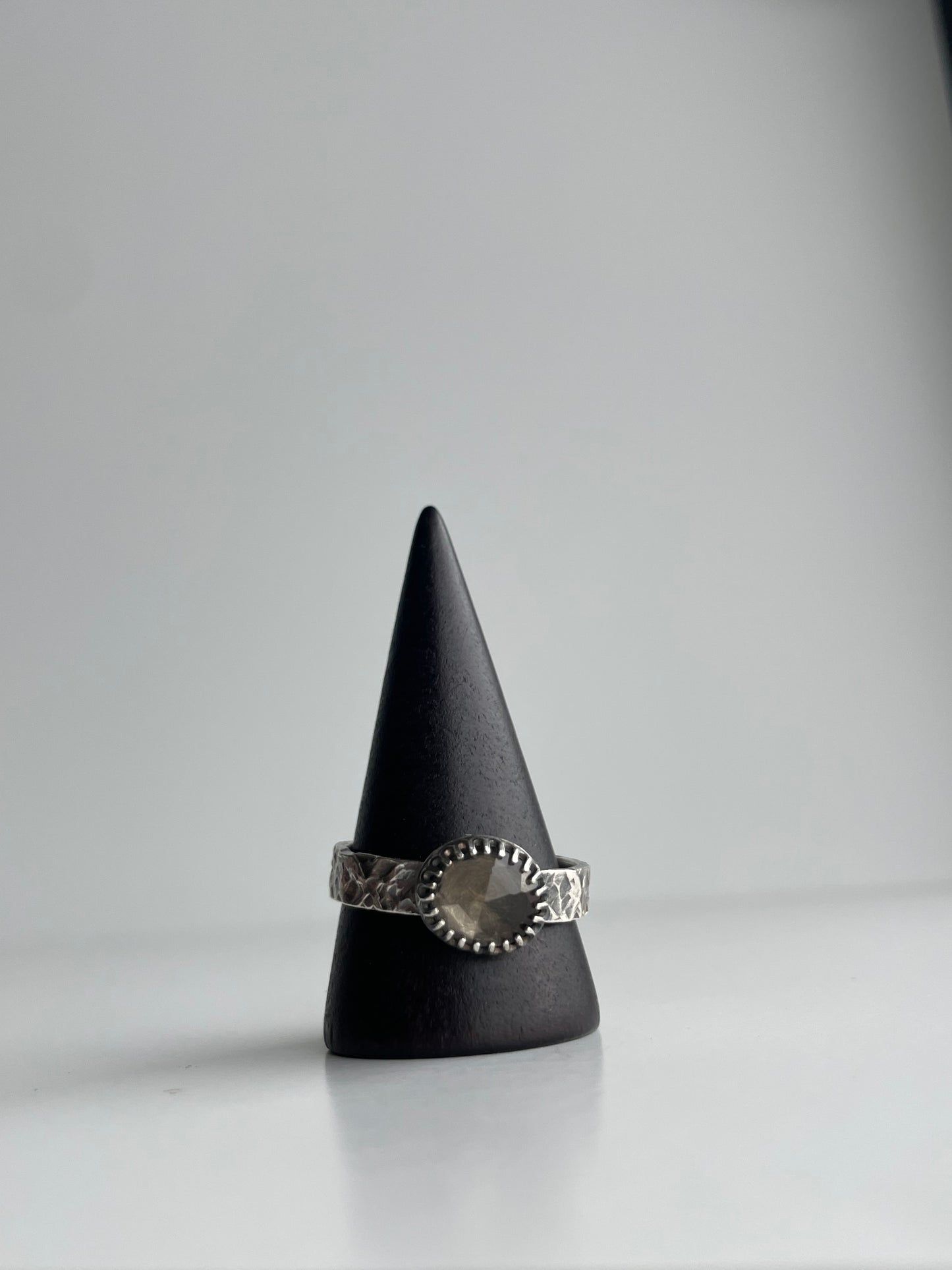 Smoky Quartz and Sterling Ring - US 10.5