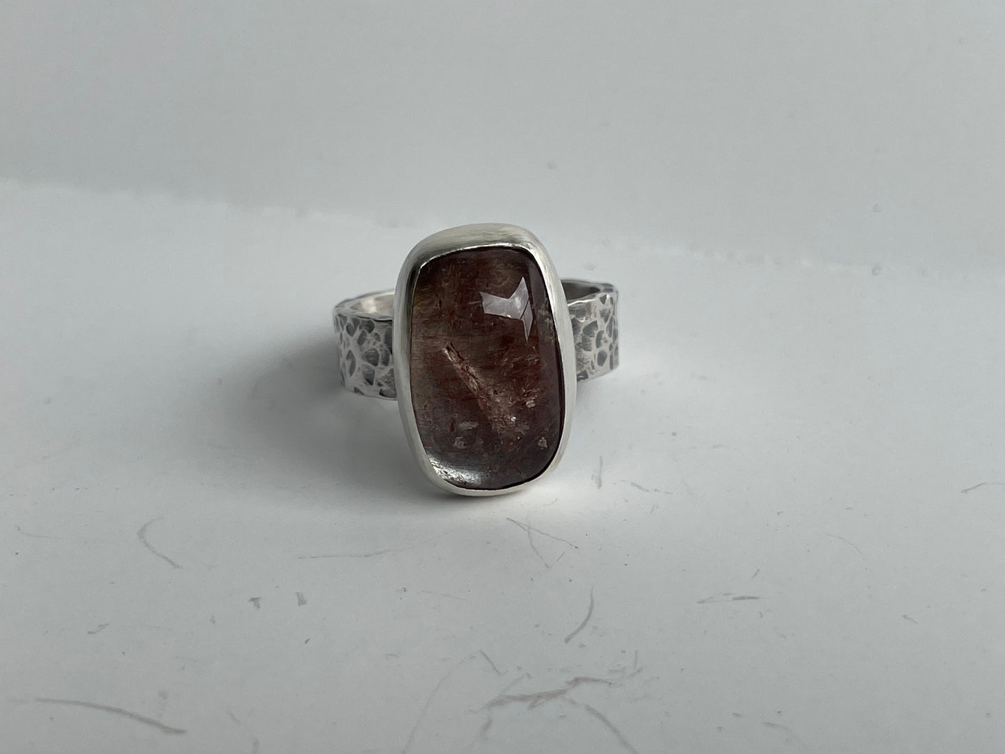 Rutilated Quartz and Sterling Ring - US 9