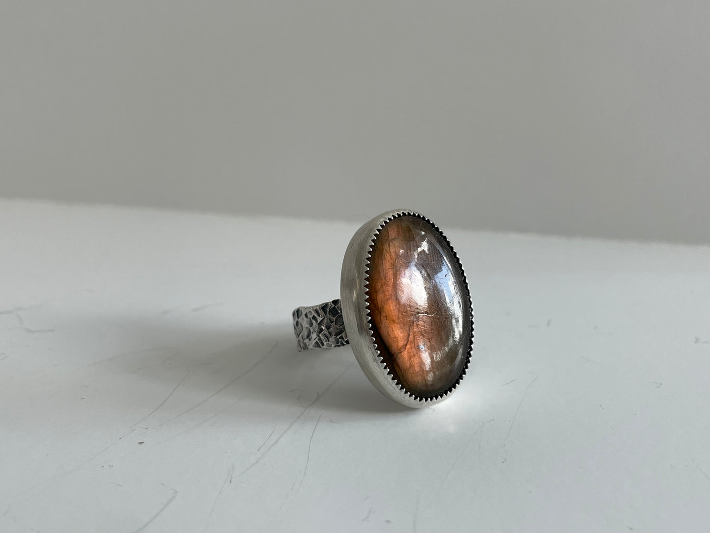 Labradorite and Sterling Ring - US 10.75