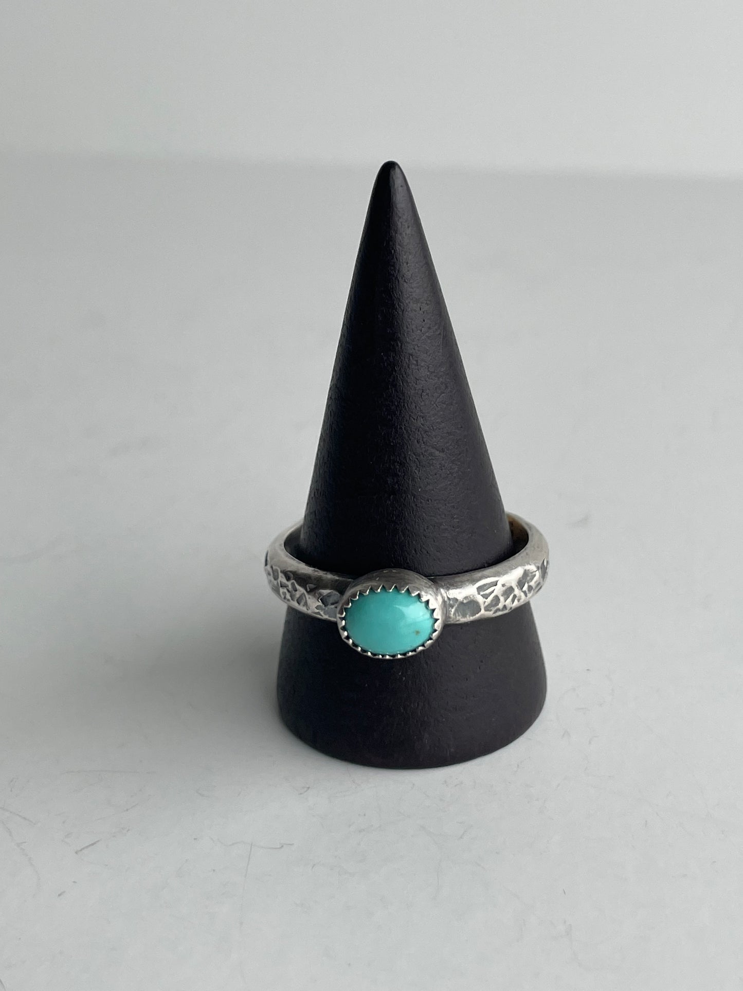 Turquoise and Sterling Ring - US 11.25