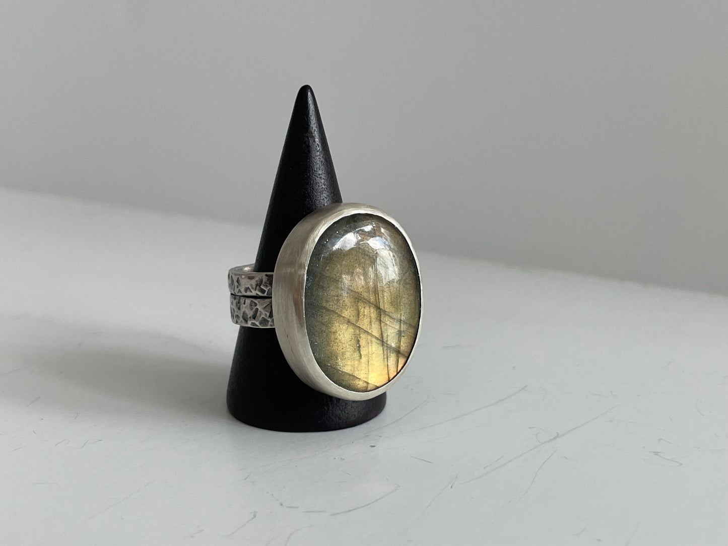 Labradorite and Sterling Ring - US 8.75