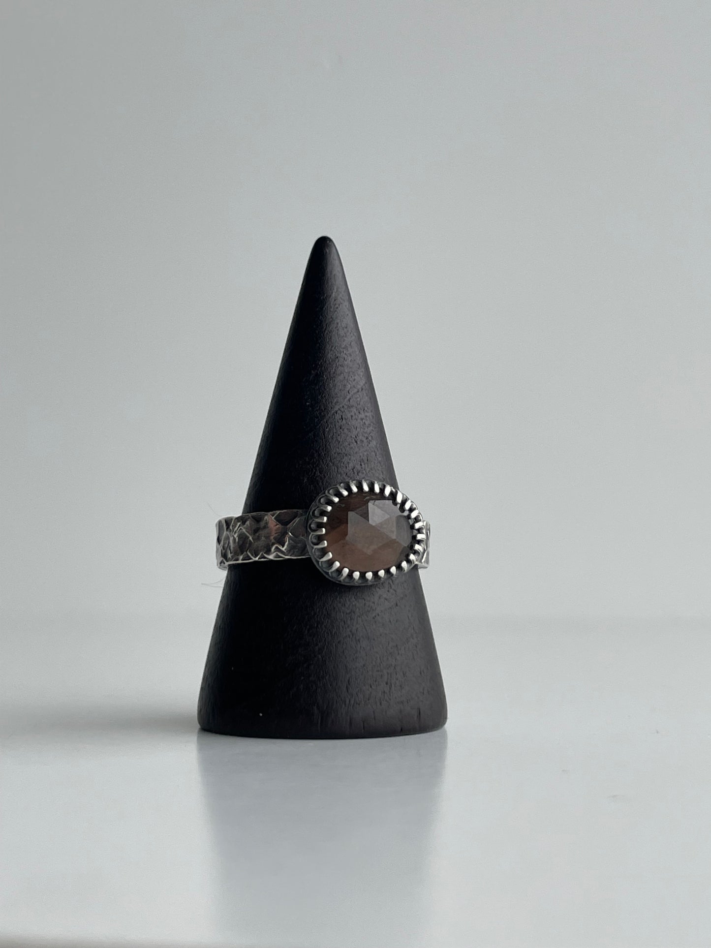 Smoky Quartz and Sterling Ring - US 8