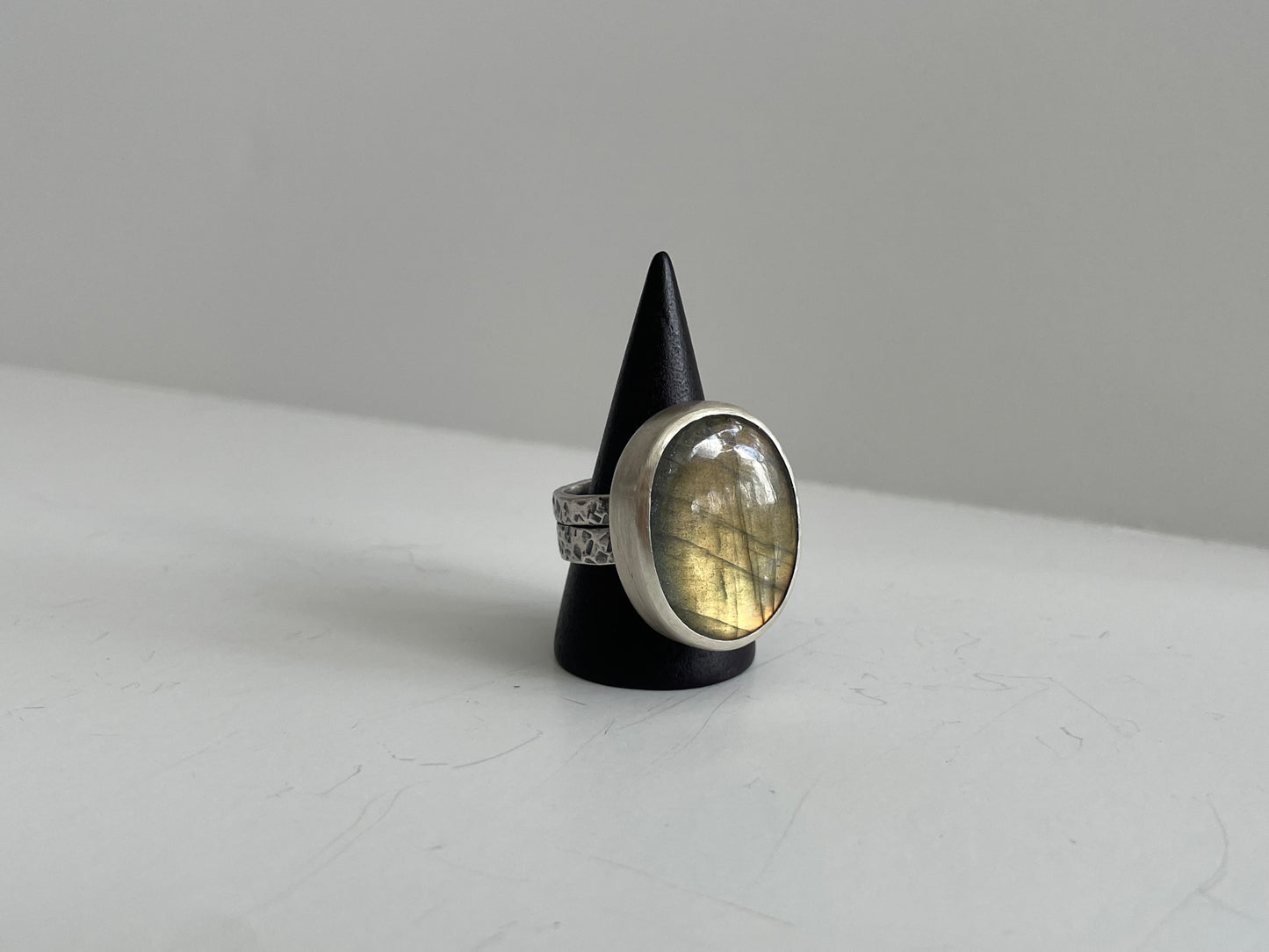 Labradorite and Sterling Ring - US 8.75