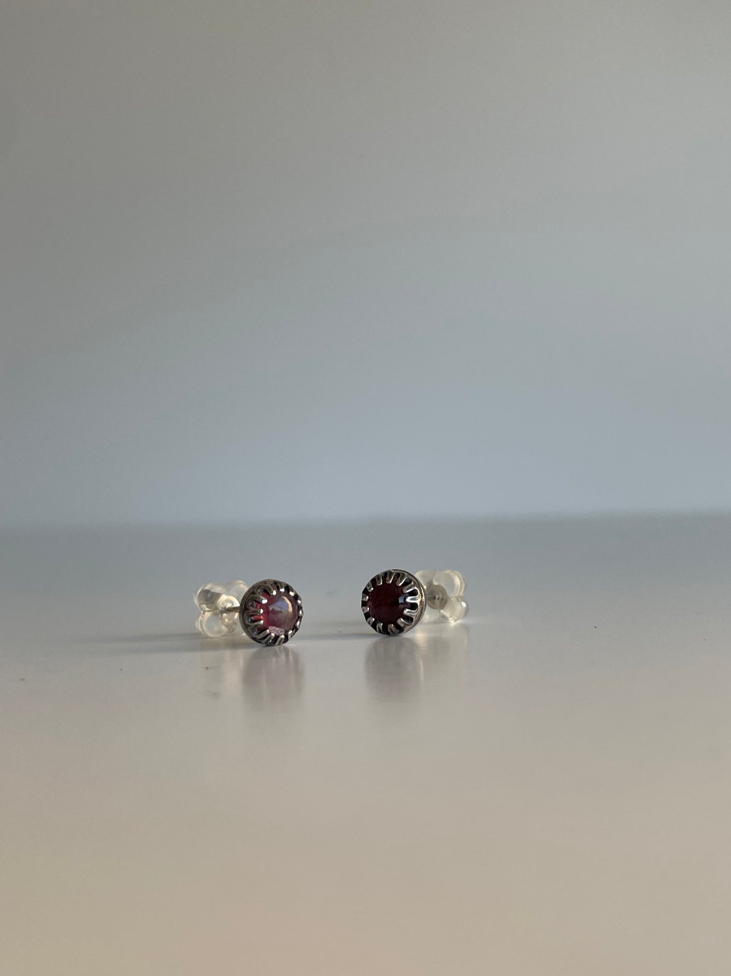 Tourmaline and Sterling Studs