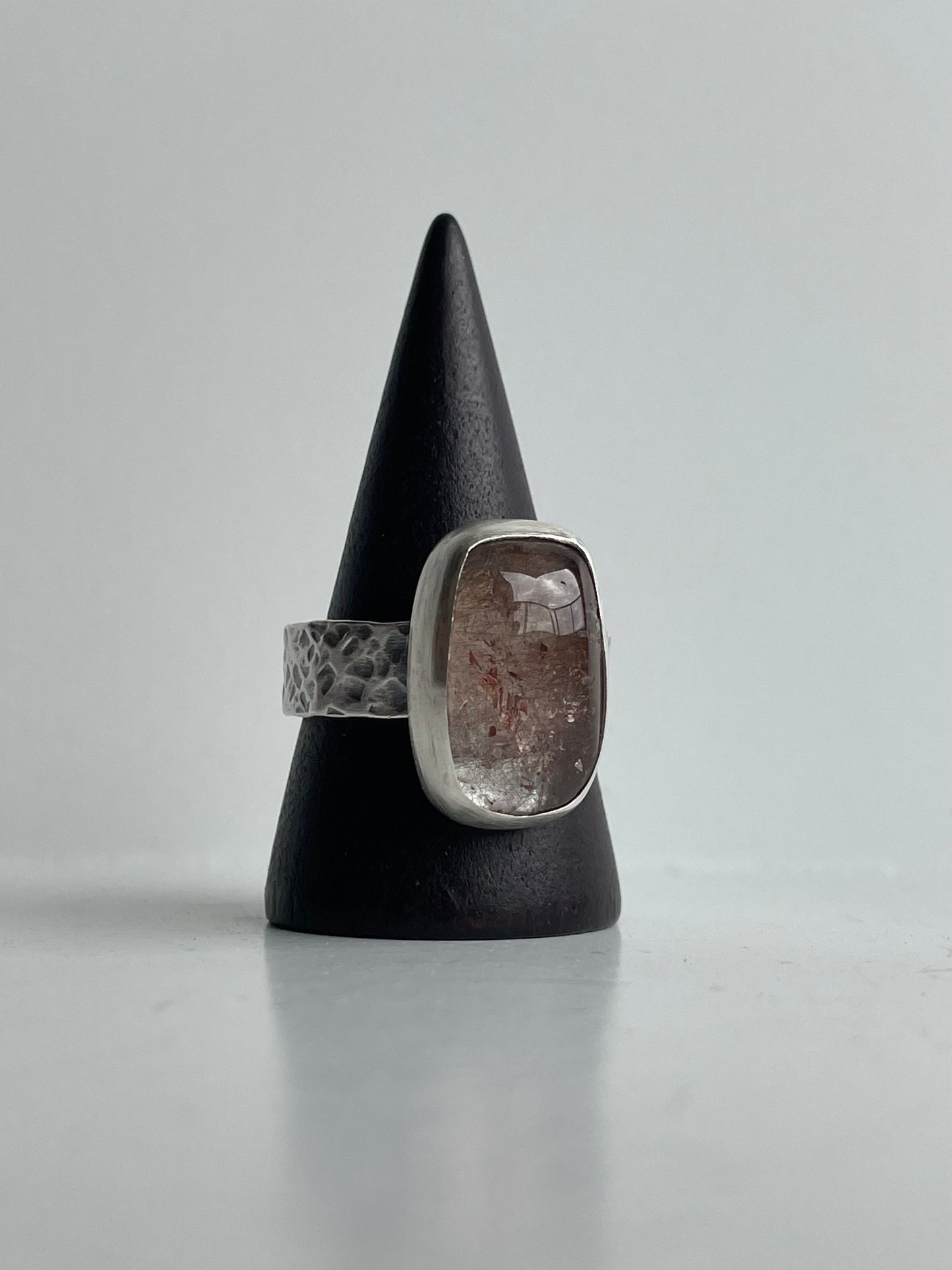 Rutilated Quartz and Sterling Ring - US 9