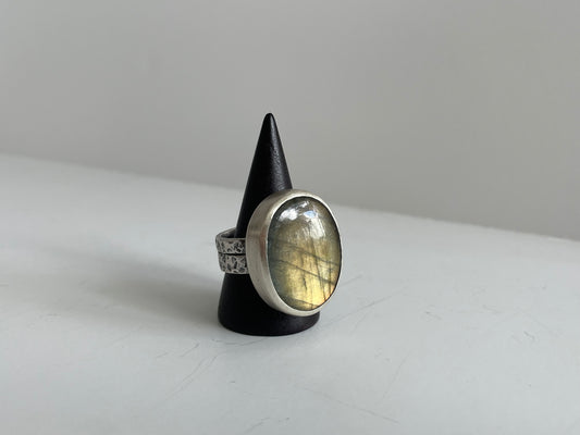 Labradorite and Sterling Ring - US 8.75