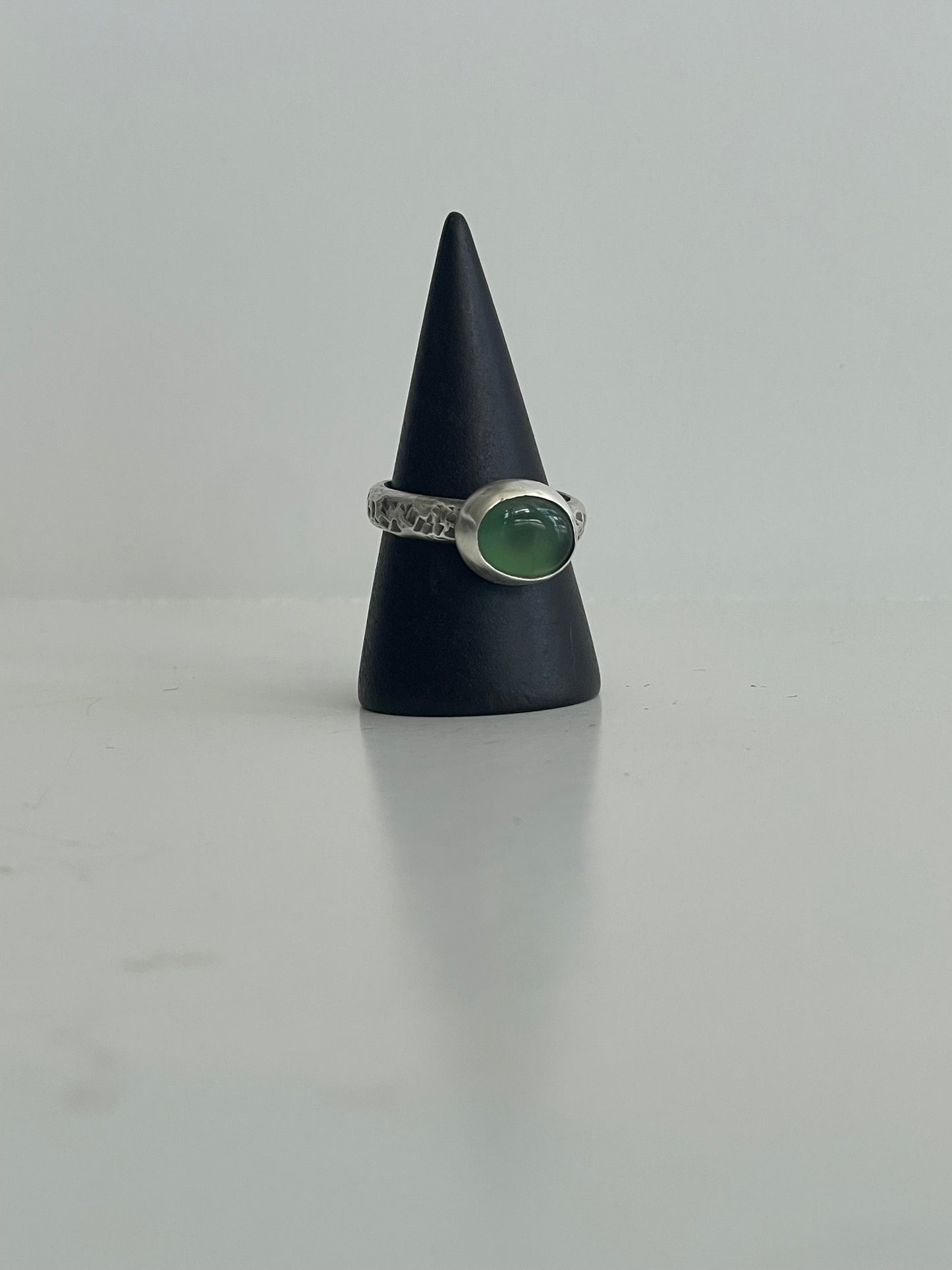 Serpentine and Sterling Ring - US 7.25