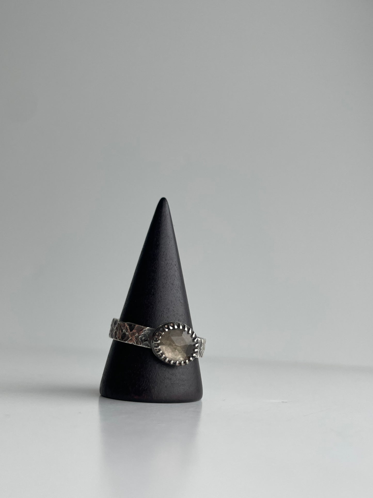 Smoky Quartz and Sterling Ring - US 10.5