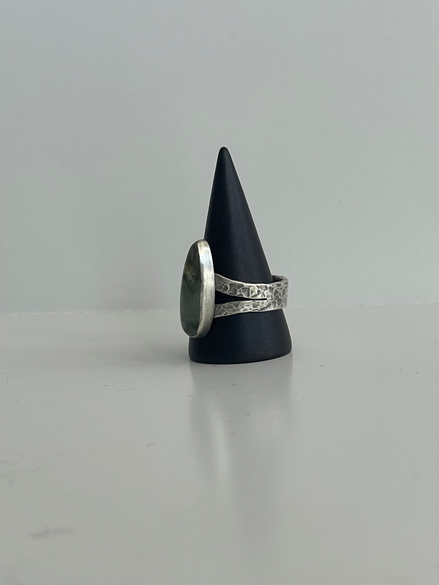 Beryl and Sterling Ring - US 9.75