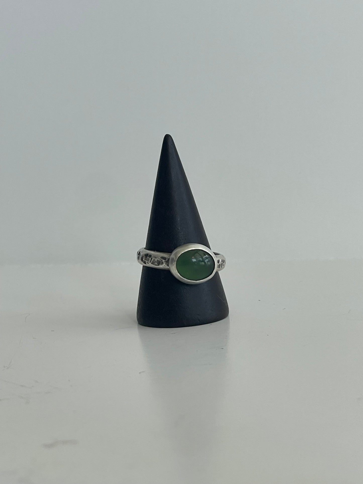 Serpentine and Sterling Ring - US 9