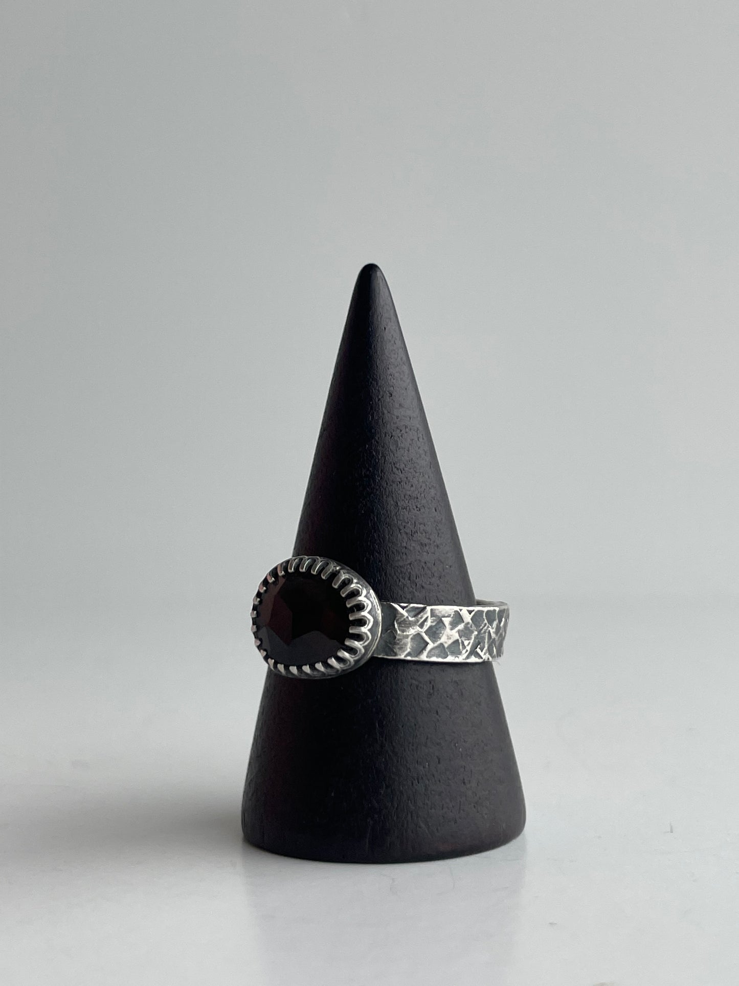 Smoky Quartz and Sterling Ring - US 8