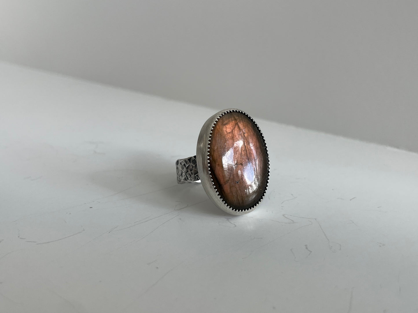 Labradorite and Sterling Ring - US 10.75