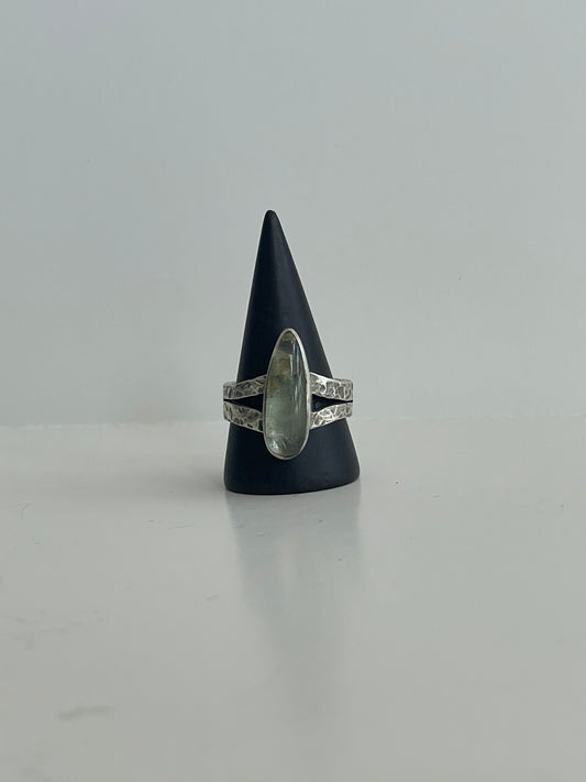 Beryl and Sterling Ring - US 9.75