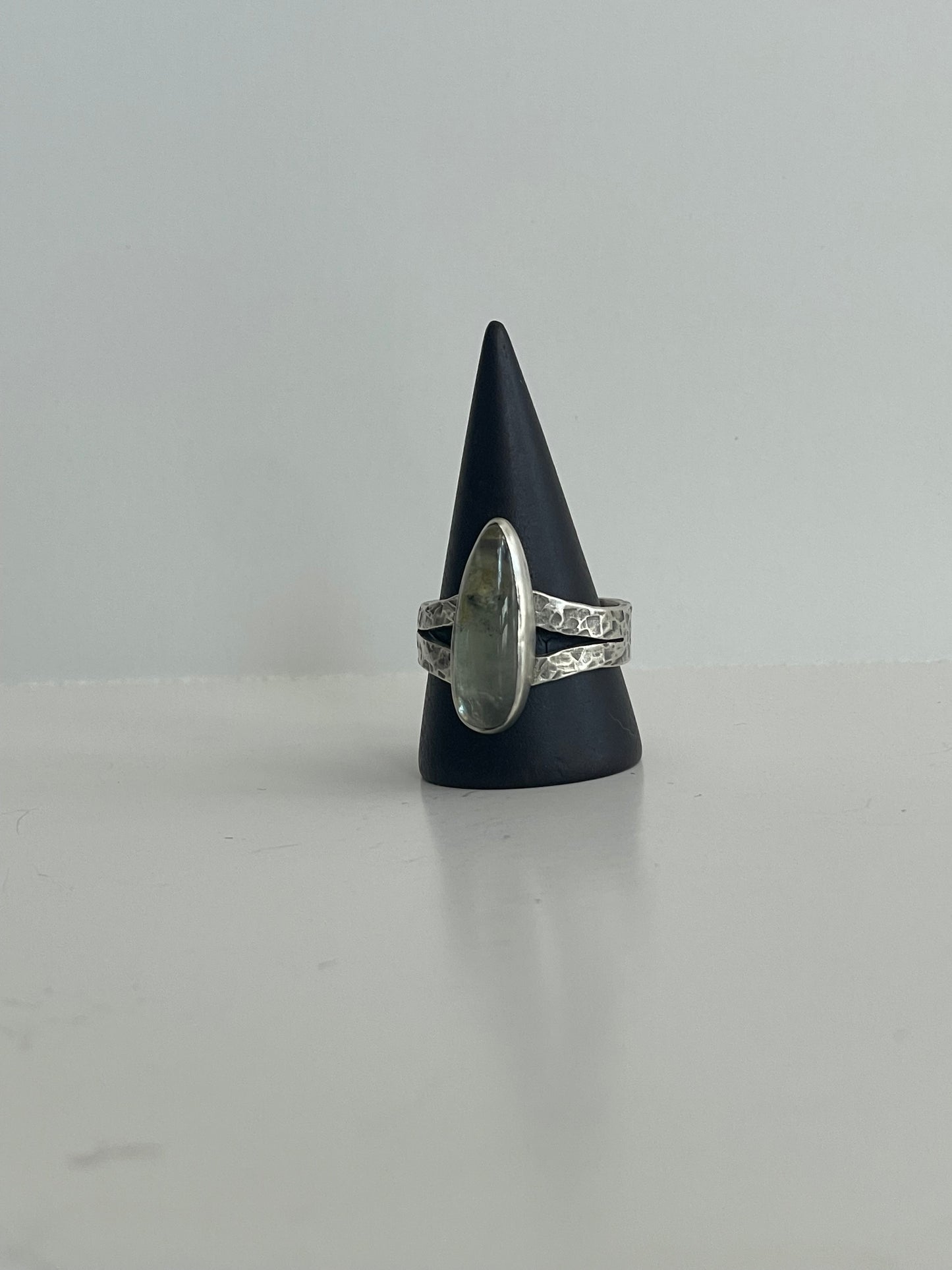 Beryl and Sterling Ring - US 9.75