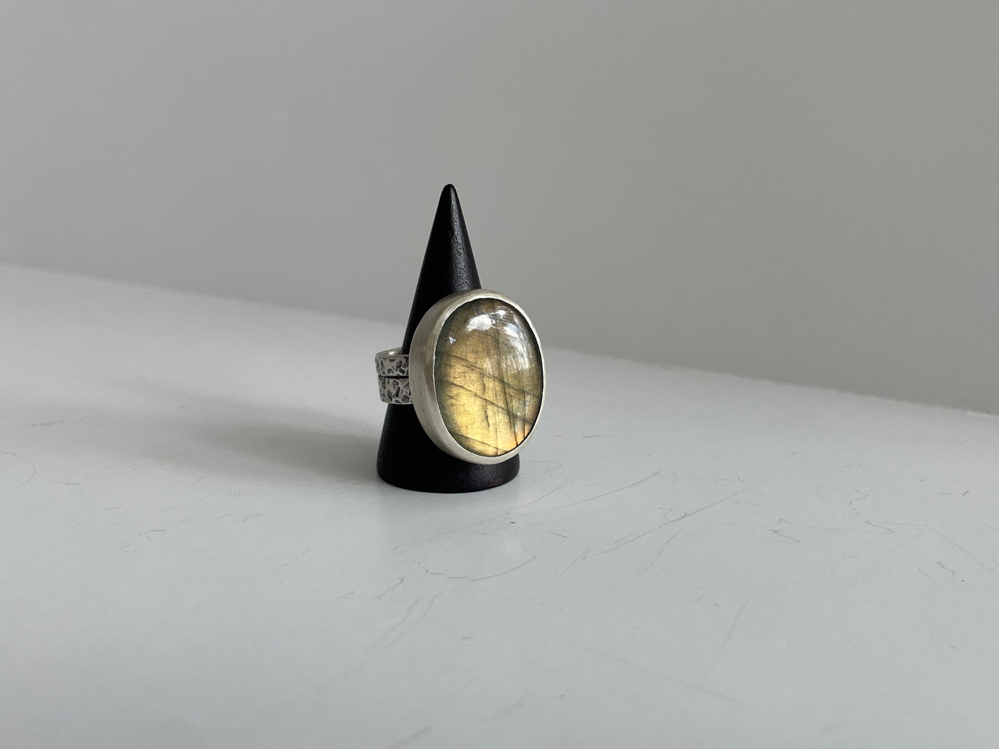 Labradorite and Sterling Ring - US 8.75