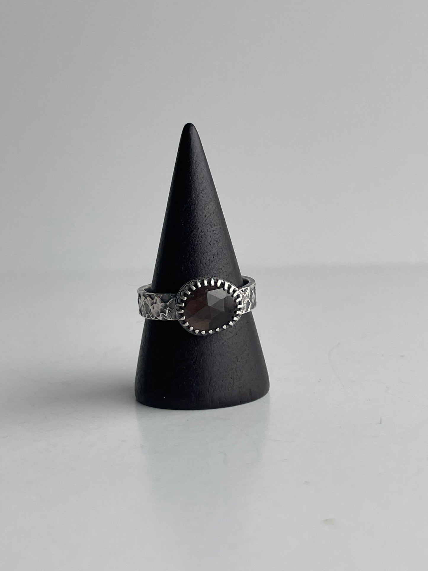 Smoky Quartz and Sterling Ring - US 8