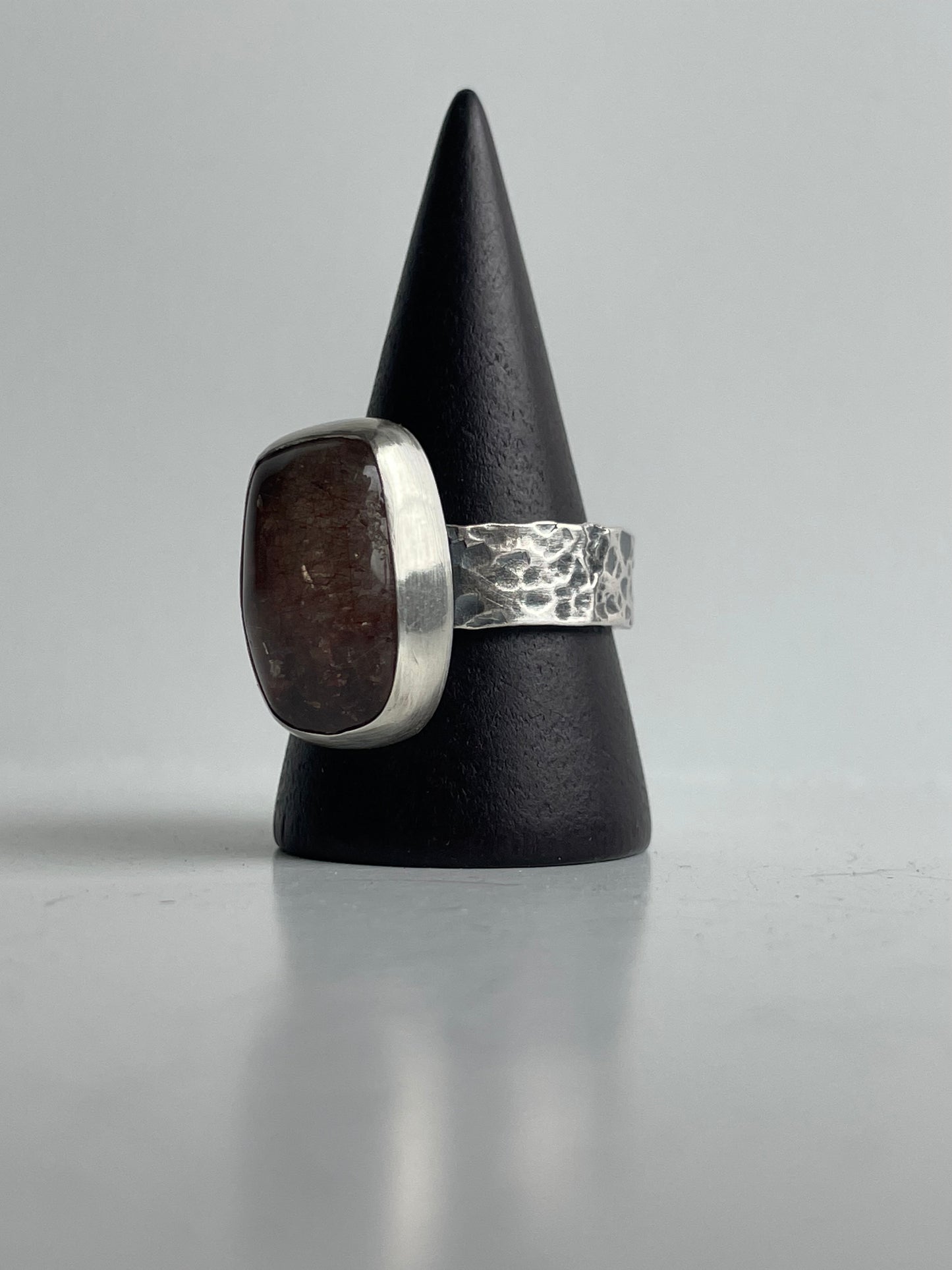 Rutilated Quartz and Sterling Ring - US 9