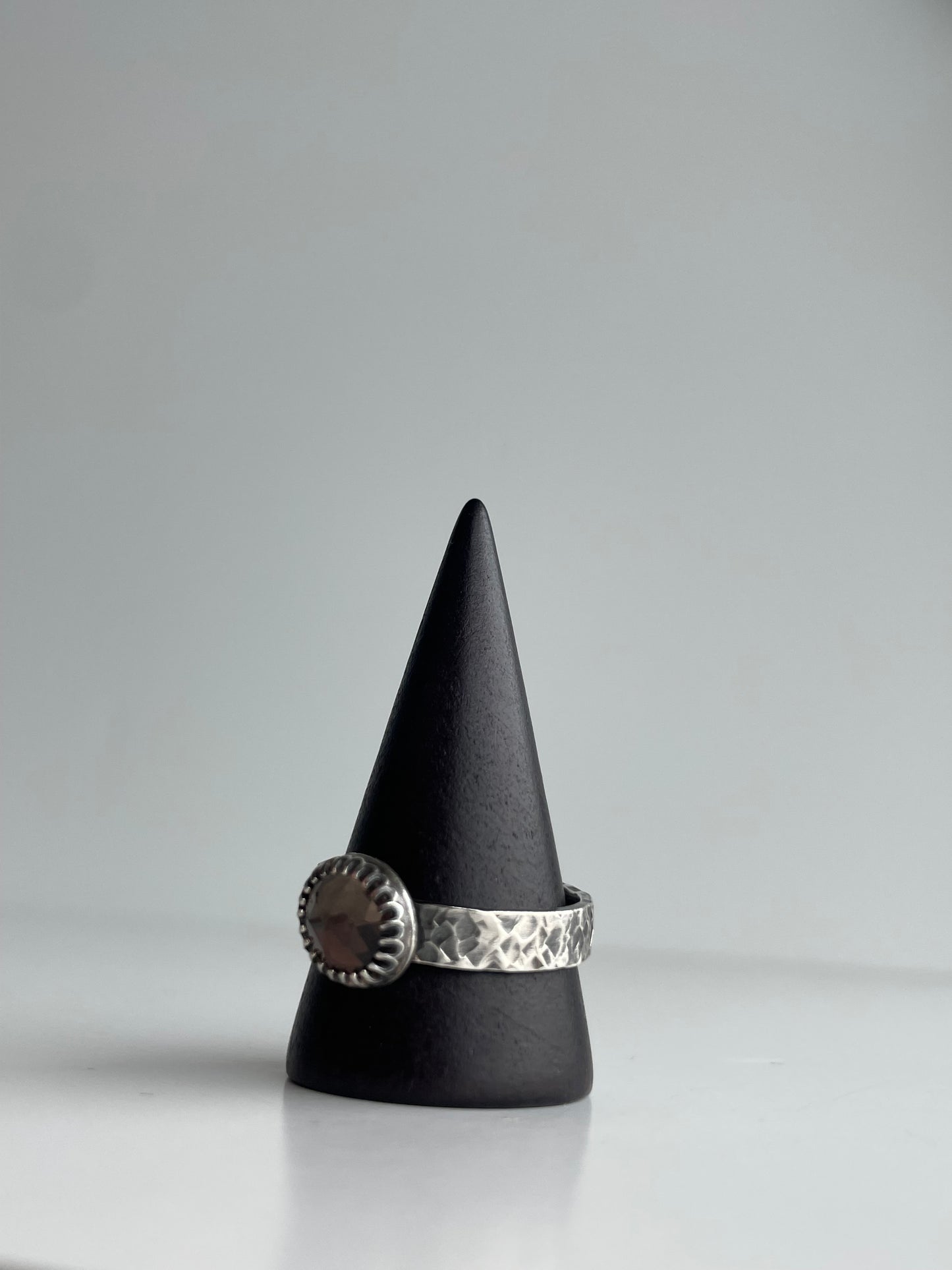 Smoky Quartz and Sterling Ring - US 10.5