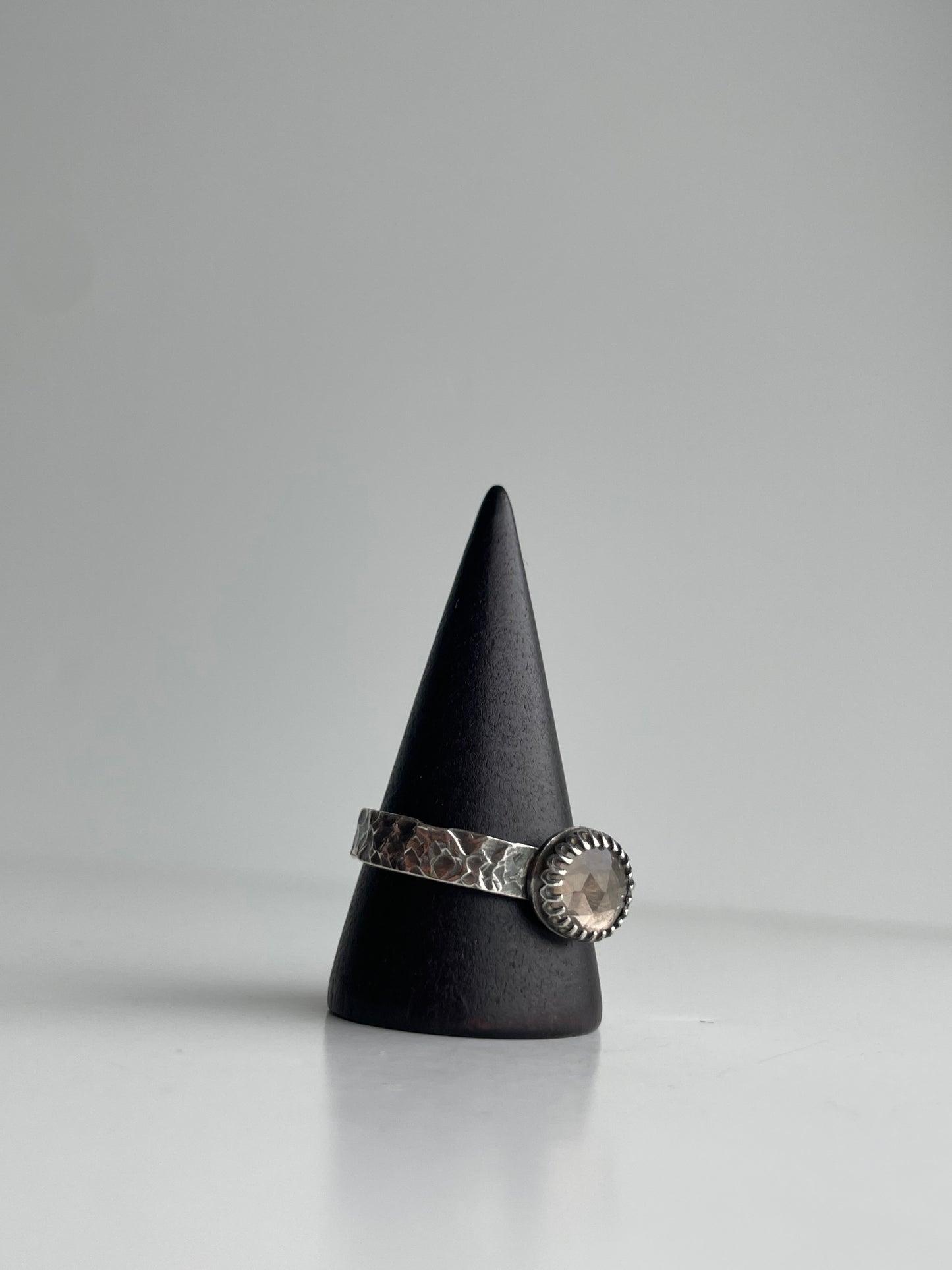 Smoky Quartz and Sterling Ring - US 10.5