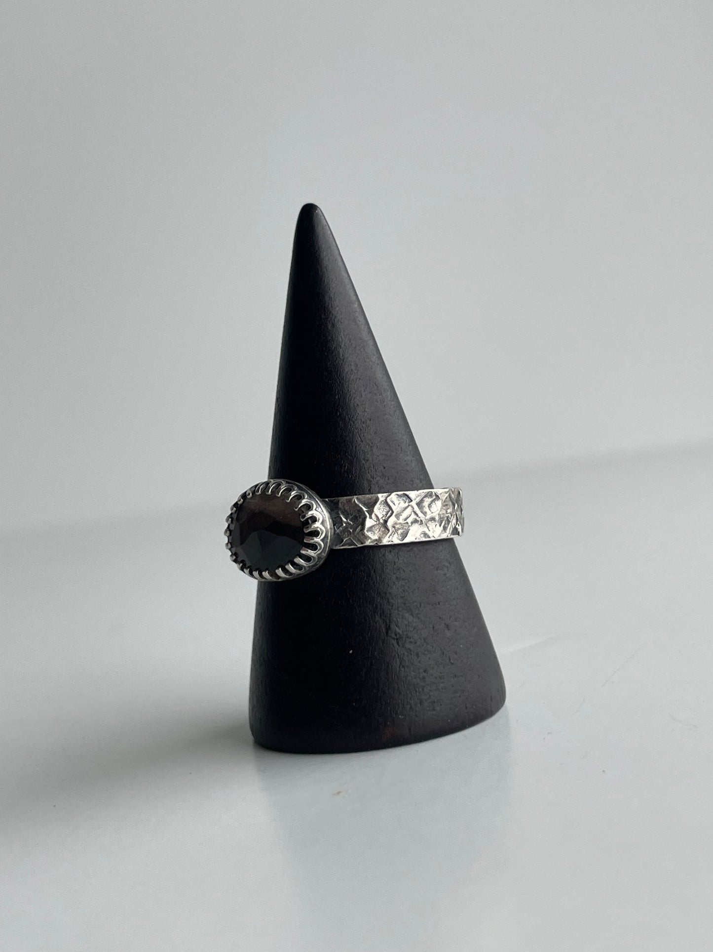 Smoky Quartz and Sterling Ring - US 7.5