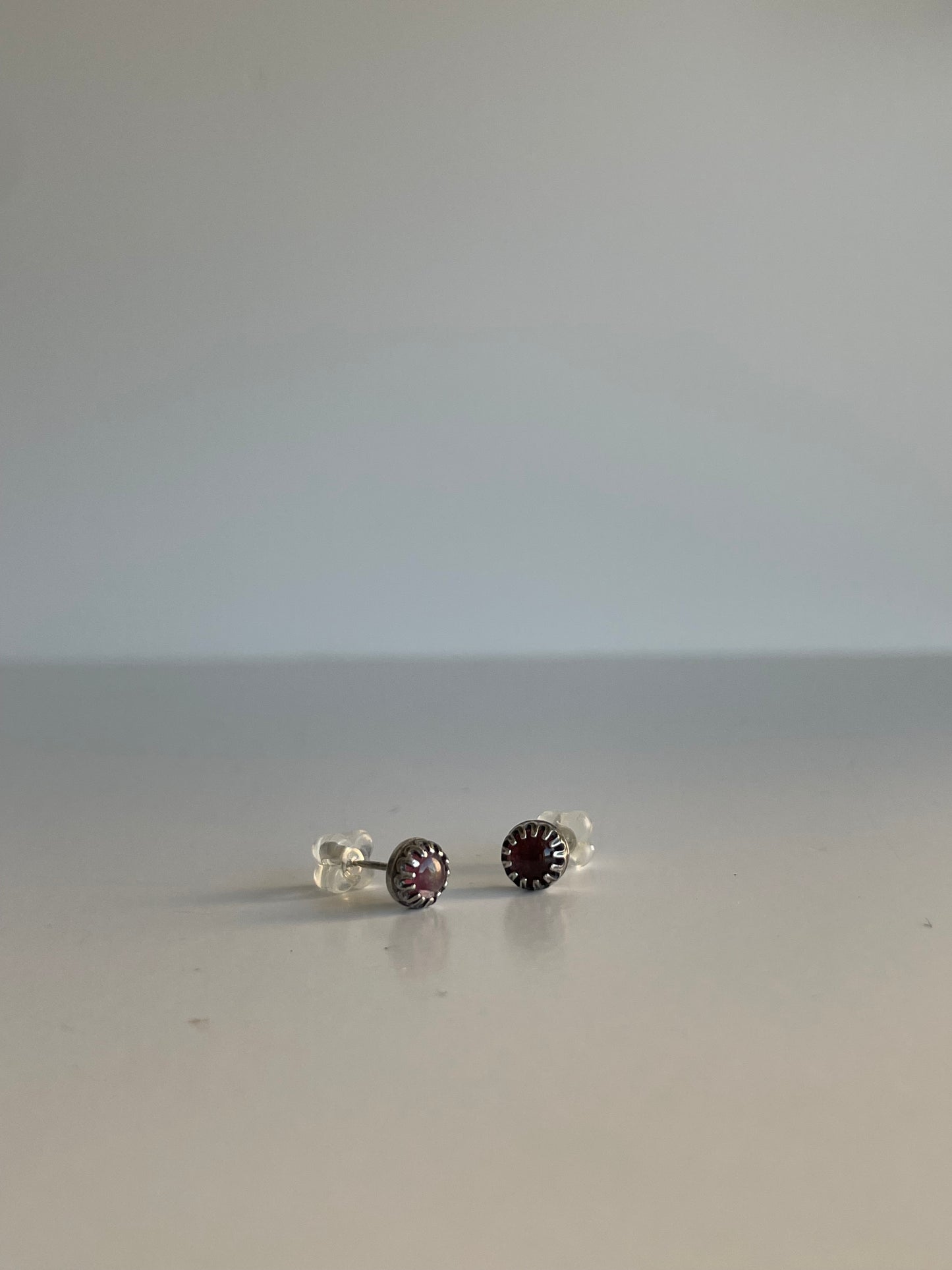 Tourmaline and Sterling Studs