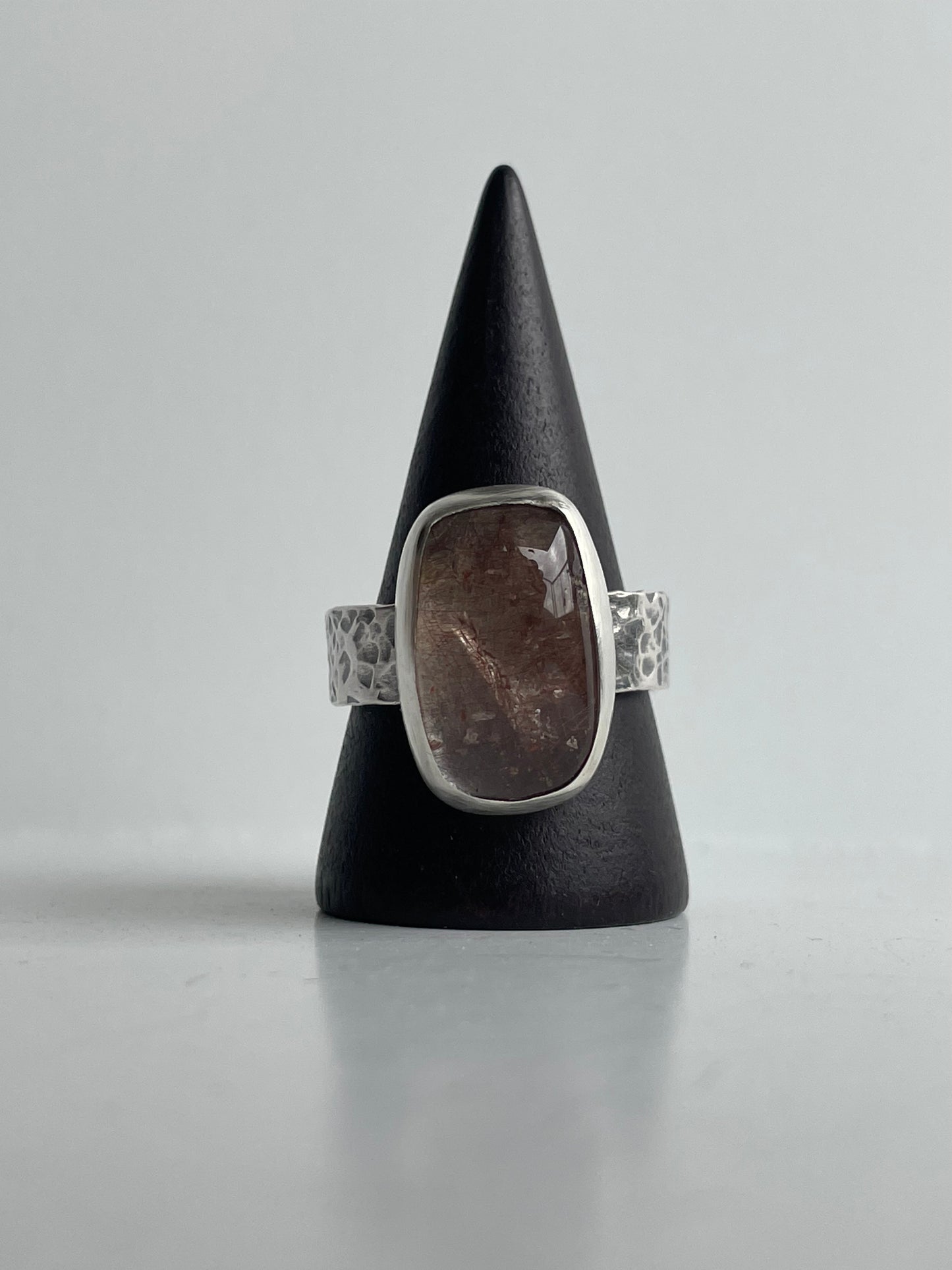 Rutilated Quartz and Sterling Ring - US 9