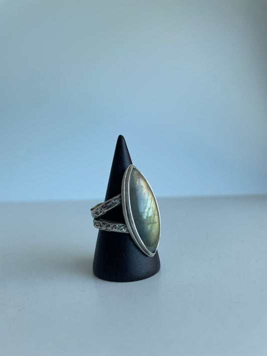 Labradorite and Sterling Ring - US 6.75