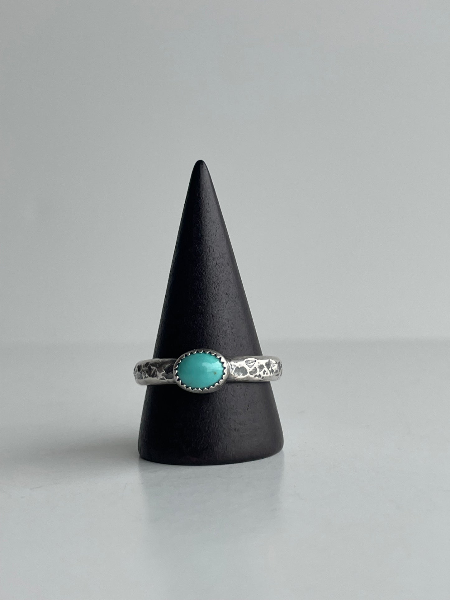 Turquoise and Sterling Ring - US 11.25