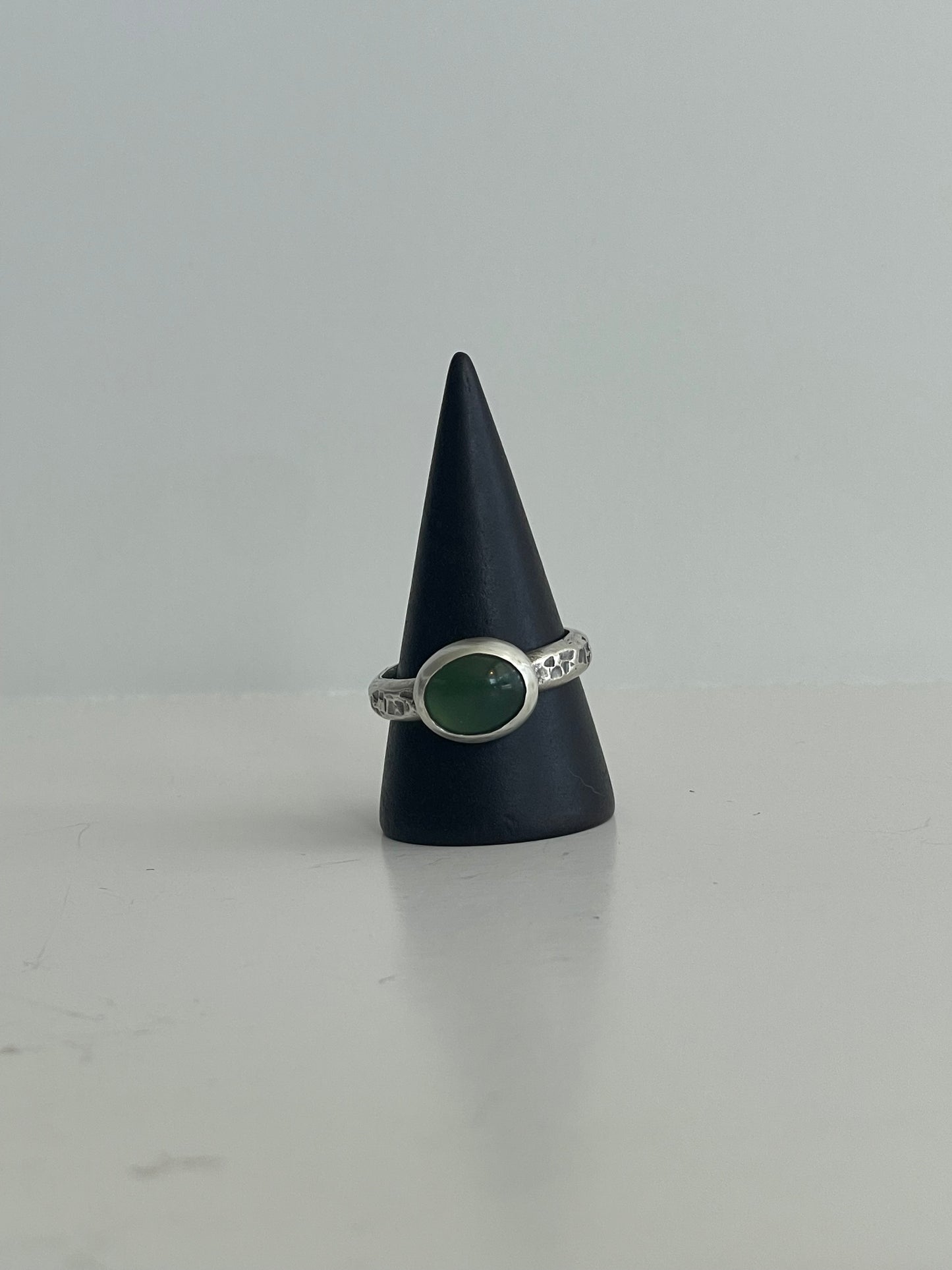 Serpentine and Sterling Ring - US 9