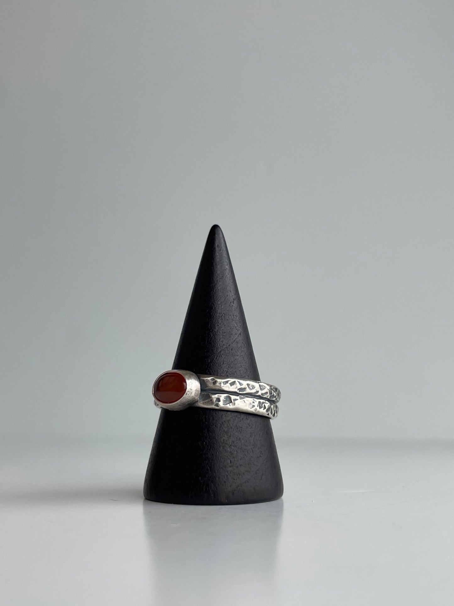 Carnelian Agate and Sterling Ring - US 10