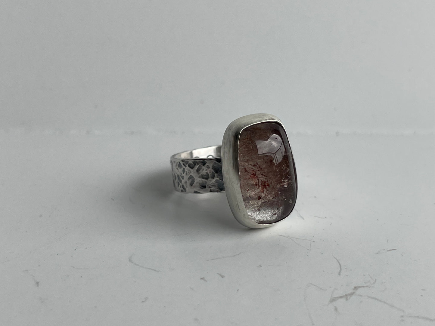 Rutilated Quartz and Sterling Ring - US 9