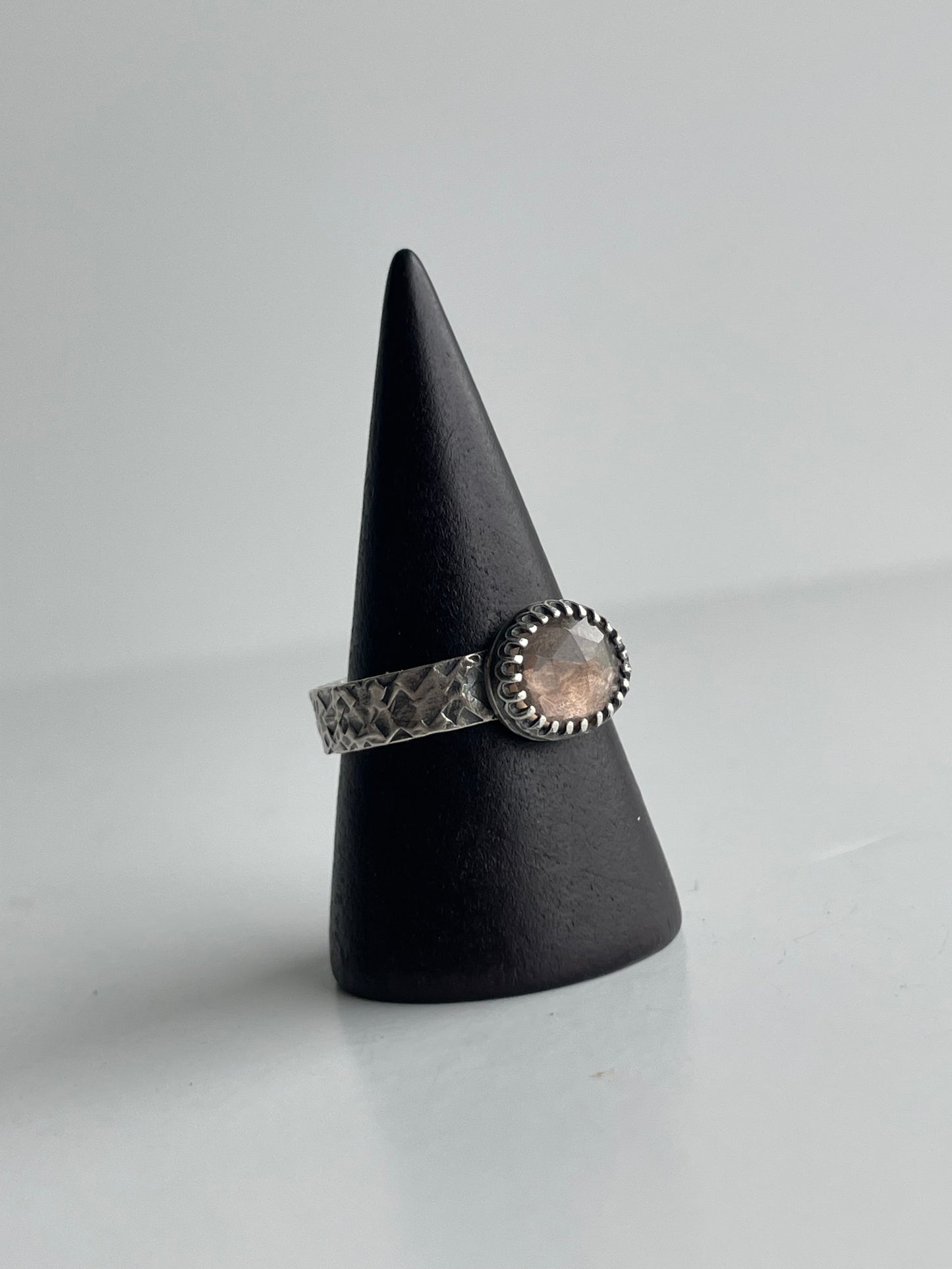 Smoky Quartz and Sterling Ring - US 7.5