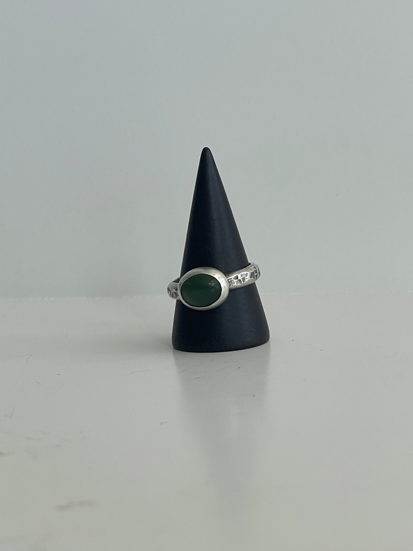 Serpentine and Sterling Ring - US 9