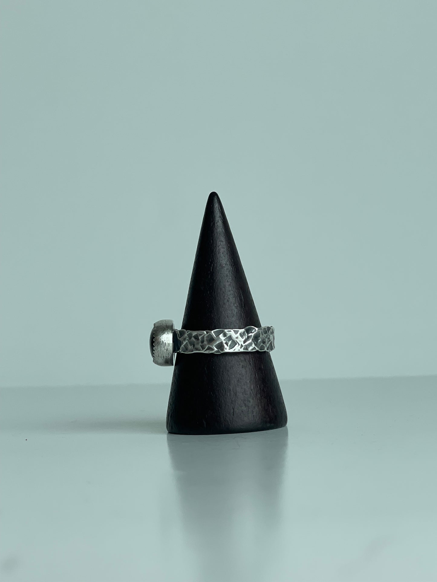 Gold Sheen Obsidian and Sterling Ring - US 8